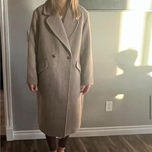 H & M oversized long coat. Double breasted coat. Medium